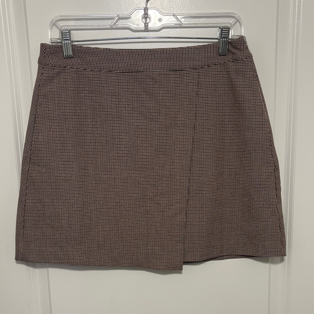 a new day Plaid Mini Skirt in Brown and Black